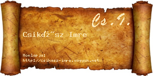 Csikász Imre névjegykártya